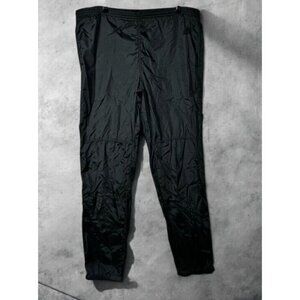 Vintage Nike Black Windbreaker Pants Straight-Leg Nylon Track Pants Embroidered